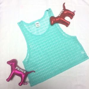 Victoria’s Secret Pink Crochet Crop Top